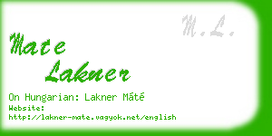 mate lakner business card